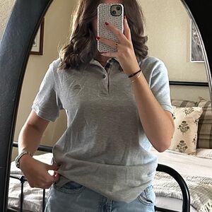 Burberry Light Gray Short Sleeve Polo